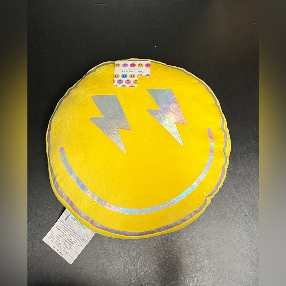 Supercharged Emoji Throw Pillow